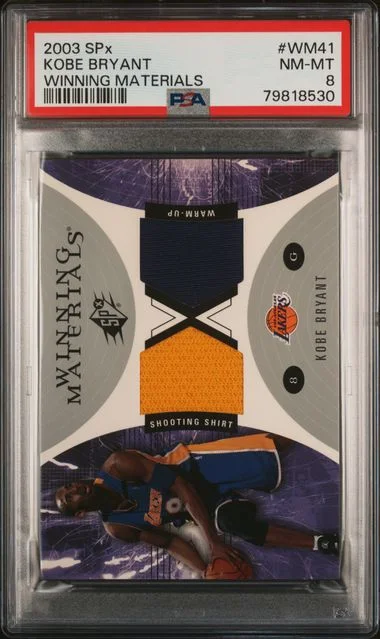 2003 SPx Kobe Bryant Winning Materials #Wm41 card image