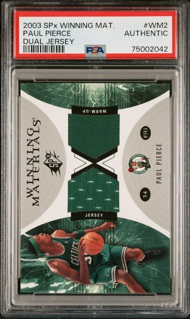 2003 SPx Paul Pierce Winning Materials Dual Jersey #Wm2 card image