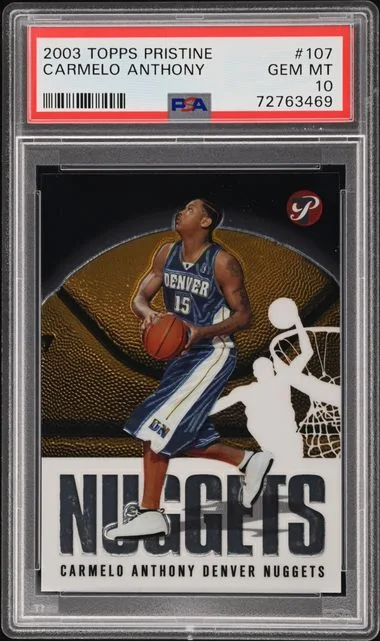 2003 Topps Carmelo Anthony Pristine #107 card image