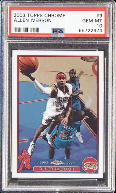 2003 Topps Chrome Allen Iverson #3 card image