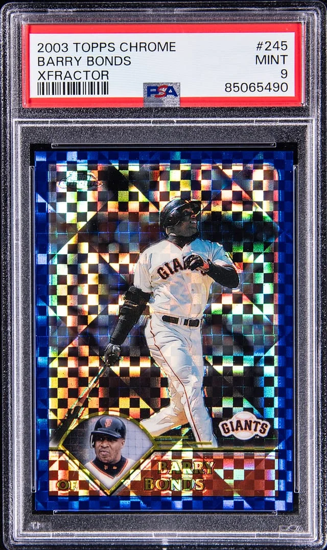 2003 Topps Chrome Barry Bonds Xfractor #245 card image