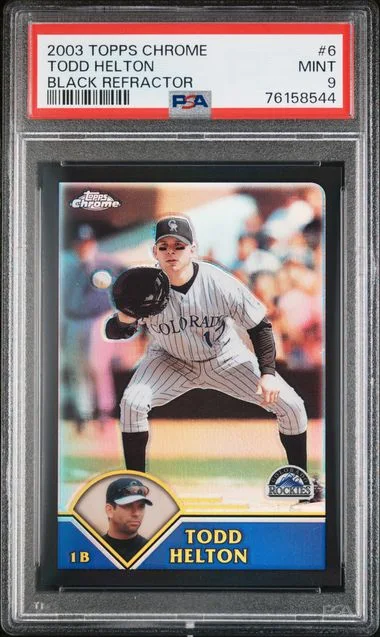 2003 Topps Chrome Black Todd Helton Refractor #6 card image