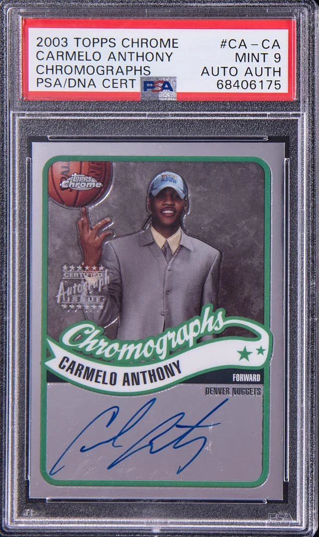 2003 Topps Chrome Carmelo Anthony Chromographs #CA-CA card image