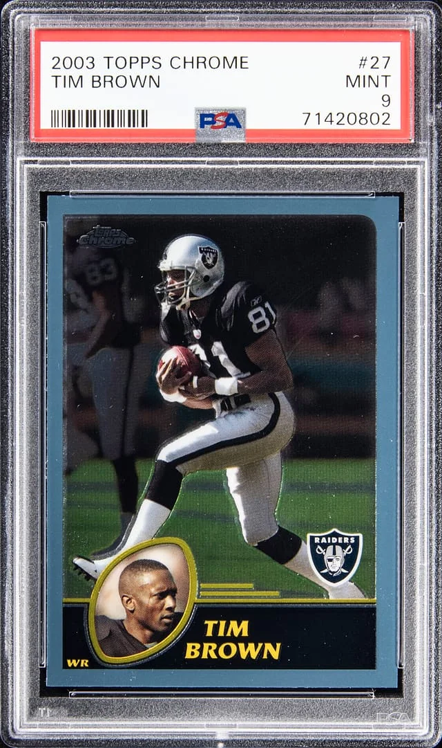 2003 Topps Chrome Tim Brown #27 card image