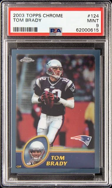 2003 Topps Chrome Tom Brady #124 card image