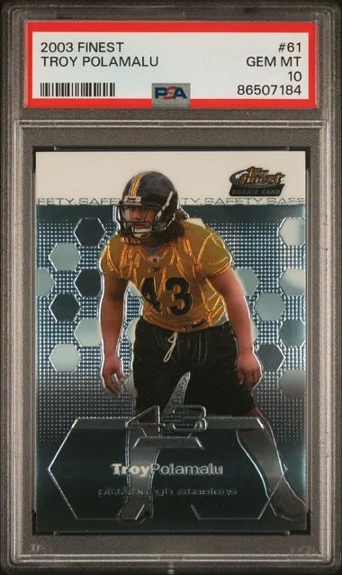 2003 Topps Finest Troy Polamalu #61 card image