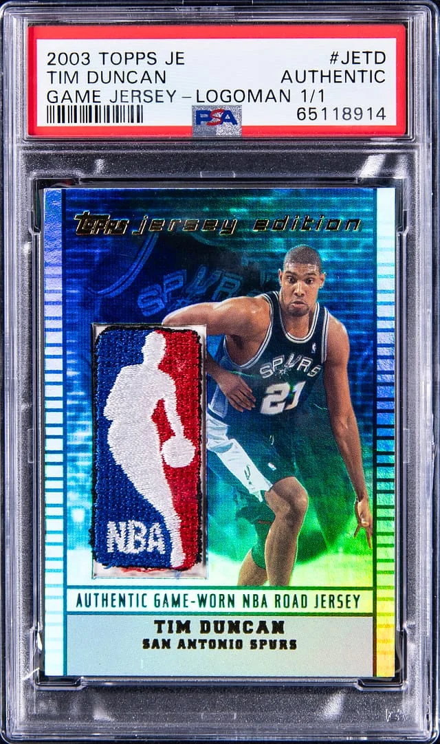 2003 Topps Jersey Edition Game Worn NBA Logoman #no-number card image