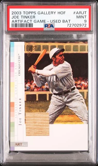 2003 Topps Joe Tinker Game-Used Gallery Hall Of Fame Artifact Game-Used Bat #ARJT card image