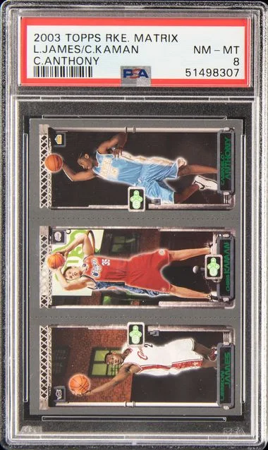 2003 Topps Matrix Carmelo Anthony /Chris Kaman/Lebron James #no-number card image