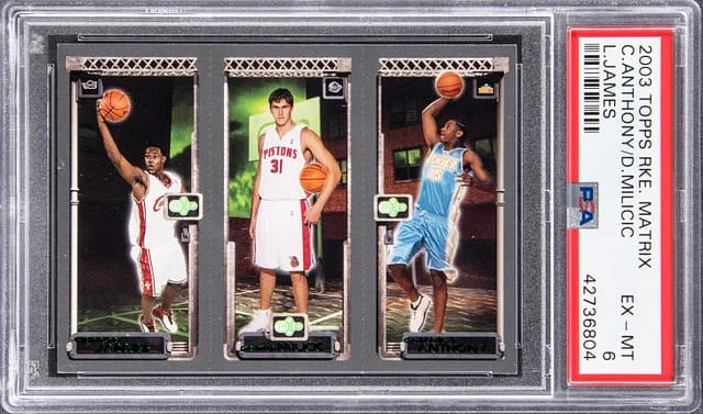 2003 Topps Matrix Carmelo Anthony, Darko Milicic, LeBron James #no-number card image