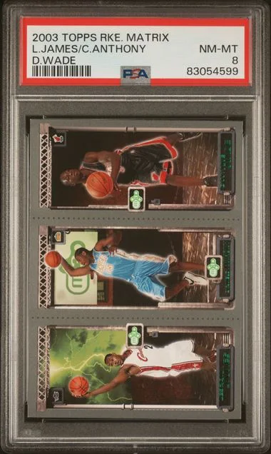2003 Topps Matrix Carmelo Anthony /Dwyane Wade /Lebron James #no-number card image