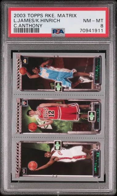 2003 Topps Matrix Carmelo Anthony /Kirk Hinrich/Lebron James #no-number card image
