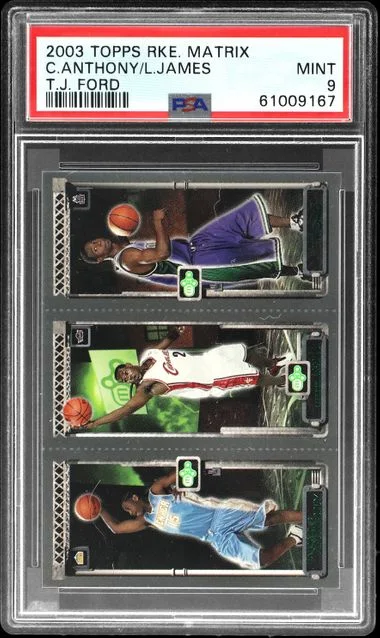 2003 Topps Matrix Carmelo Anthony /Lebron James/T.J. Ford #no-number card image