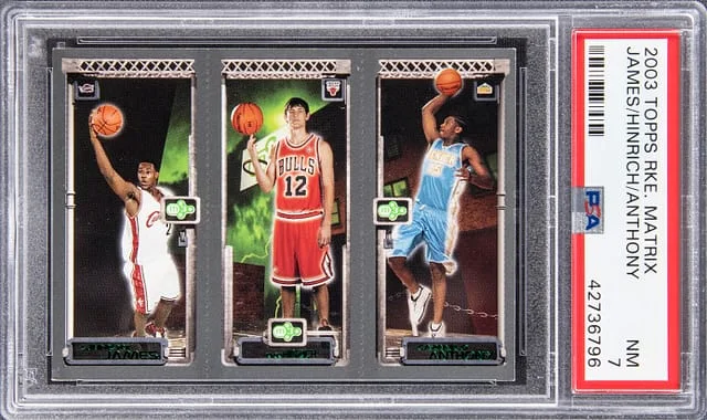 2003 Topps Matrix Kirk Hinrich, LeBron James, Chris Bosh #no-number card image