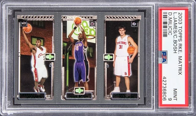 2003 Topps Matrix LeBron James, Chris Bosh, Darko Milicic #no-number card image
