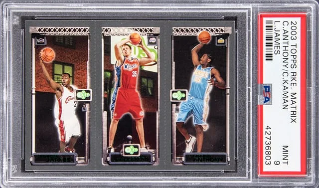 2003 Topps Matrix LeBron James, Chris Kaman, Carmelo Anthony #no-number card image