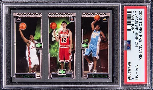 2003 Topps Matrix LeBron James/Kirk Hinrich/Carmelo Anthony #no-number card image