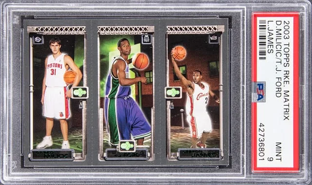 2003 Topps Matrix T.J Ford, Darko Milicic, LeBron James #no-number card image