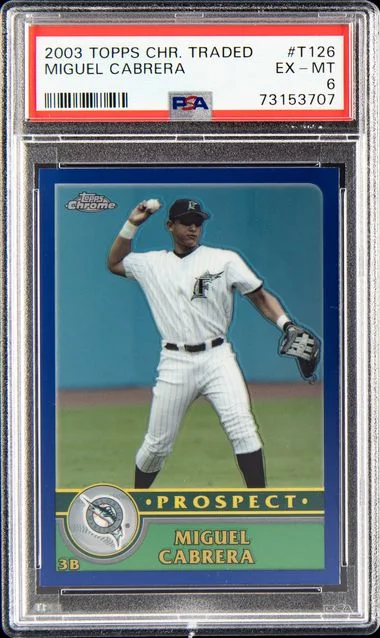 2003 Topps Miguel Cabrera Chr. Traded #T126 card image