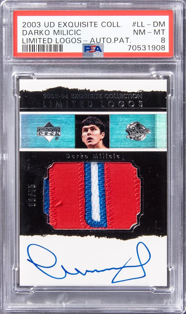 2003 UD Exquisite Collection Limited Logos Darko Milicic Limited Logos #LL-DM card image