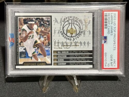 2003 UD Top Prospects Lebron James Report Card #RC1 card image
