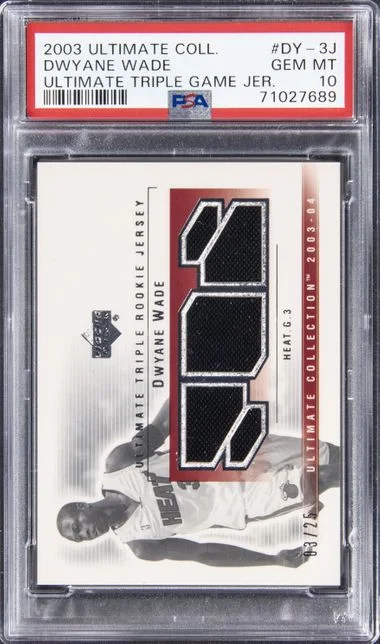 2003 Ultimate Collection Dwyane Wade Ultimate Triple Game Jersey Ultimate Triple Game Jer. #DY-3J card image
