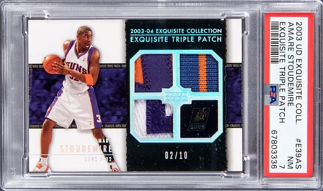2003 Upper Deck Amare Stoudemire Exquisite Triple Patch #E39AS card image