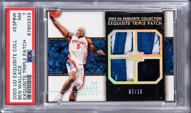 2003 Upper Deck Ben Wallace Exquisite Triple Patch #E3PBW card image