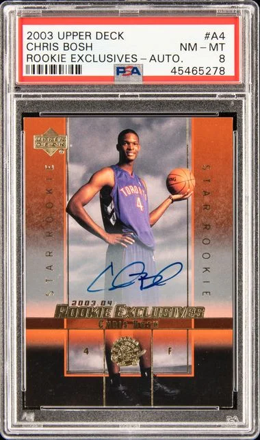 2003 Upper Deck Chris Bosh Exclusives Autograph #A4 card image