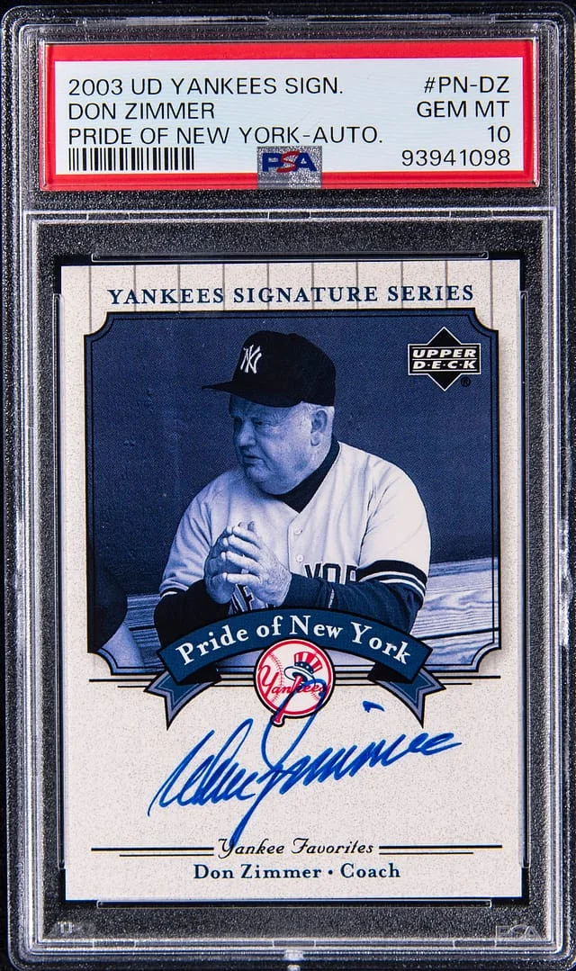 2003 Upper Deck Don Zimmer Yankees Signature Series Pride of New York Autograph #PN-DZ card image