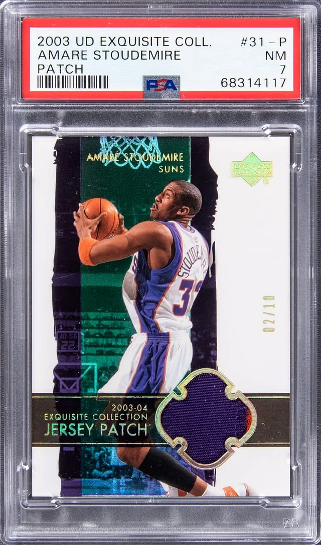 2003 Upper Deck Exquisite Collection Amare Stoudemire Patch #31-P card image