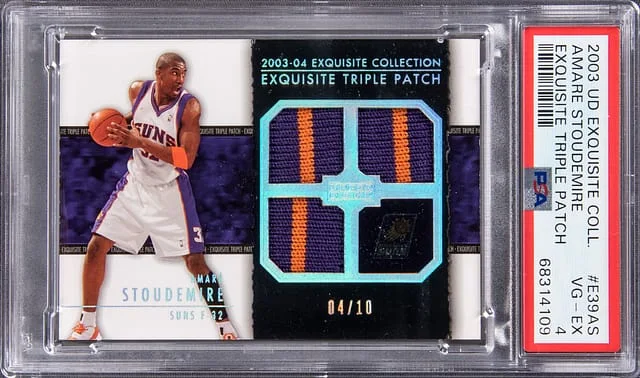 2003 Upper Deck Exquisite Collection Amare Stoudemire Triple #E39AS card image