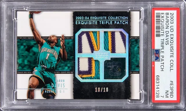 2003 Upper Deck Exquisite Collection Baron Davis Exquisite Triple #E3PBD card image