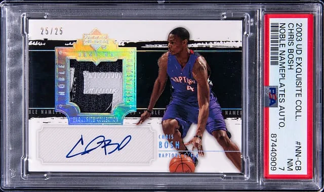 2003 Upper Deck Exquisite Collection Chris Bosh Noble Nameplates Autograph #NN-CB card image