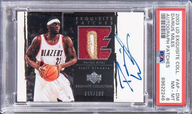 2003 Upper Deck Exquisite Collection Darius Miles #AP-DM card image