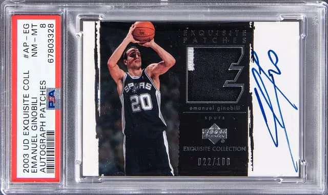 2003 Upper Deck Exquisite Collection Emanuel Ginobili #AP-EG card image