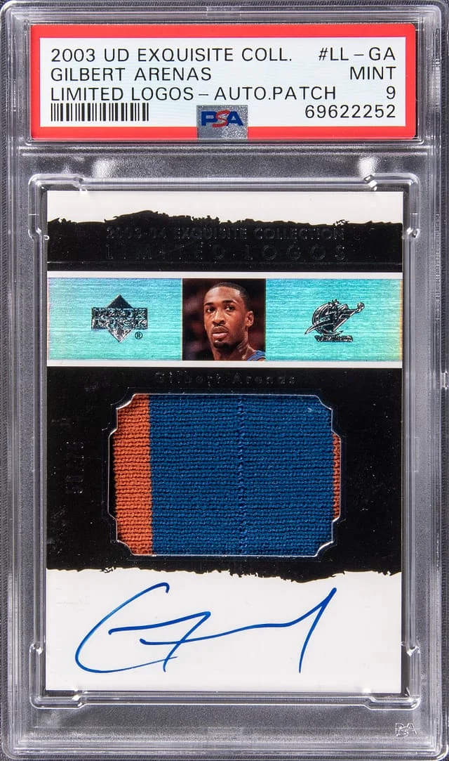 2003 Upper Deck Exquisite Collection Gilbert Arenas #LL-GA card image