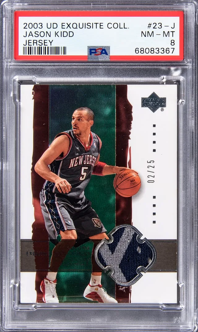 2003 Upper Deck Exquisite Collection J Jason Kidd Jersey #23 card image