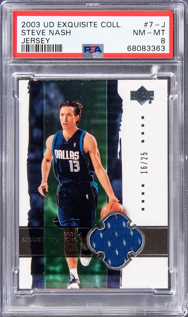 2003 Upper Deck Exquisite Collection J Steve Nash Jersey #7 card image