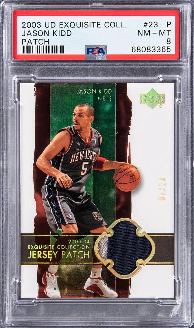 2003 Upper Deck Exquisite Collection Jason Kidd Patch #23-P card image