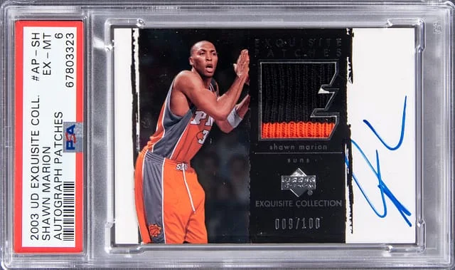 2003 Upper Deck Exquisite Collection Shawn Marion #AP-SH card image