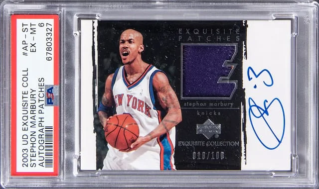 2003 Upper Deck Exquisite Collection Stephon Marbury #AP-ST card image
