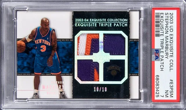 2003 Upper Deck Exquisite Collection Stephon Marbury Exquiste Triple Patch #E3PSM card image