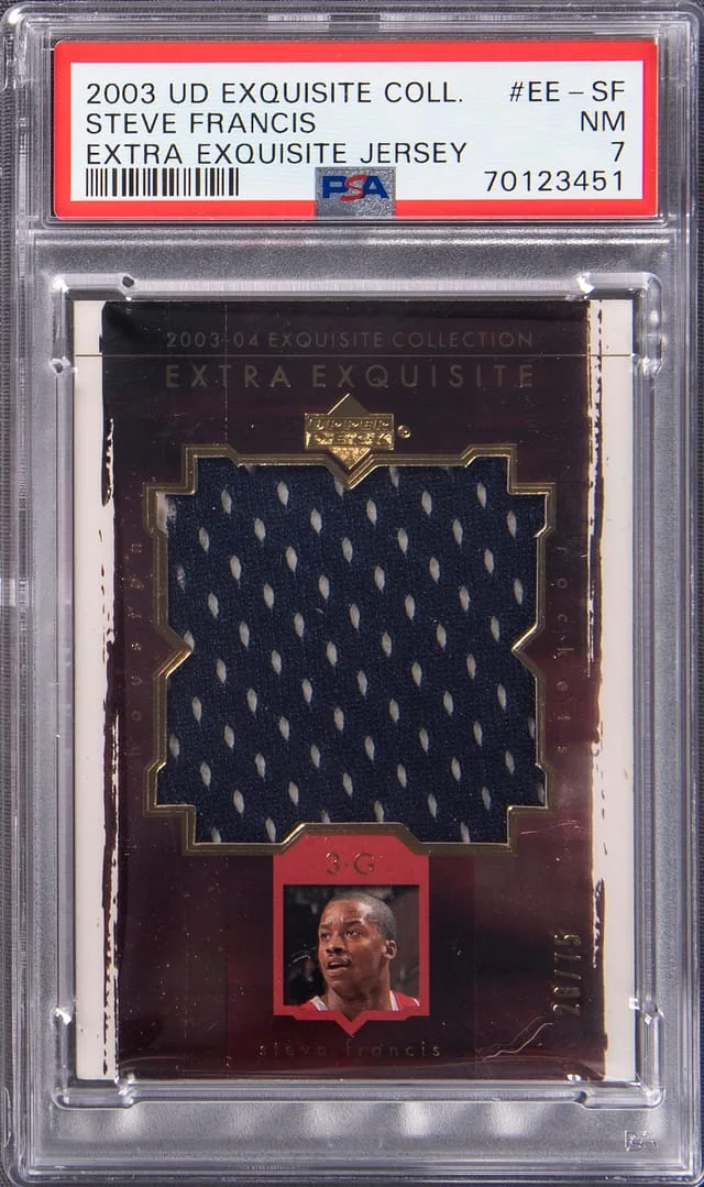 2003 Upper Deck Exquisite Collection Steve Francis Extra Exquisite Jersey #EE-SF card image