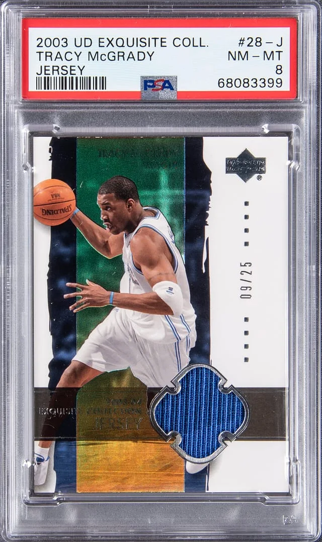 2003 Upper Deck Exquisite Collection Tracy McGrady Jersey #28-J card image
