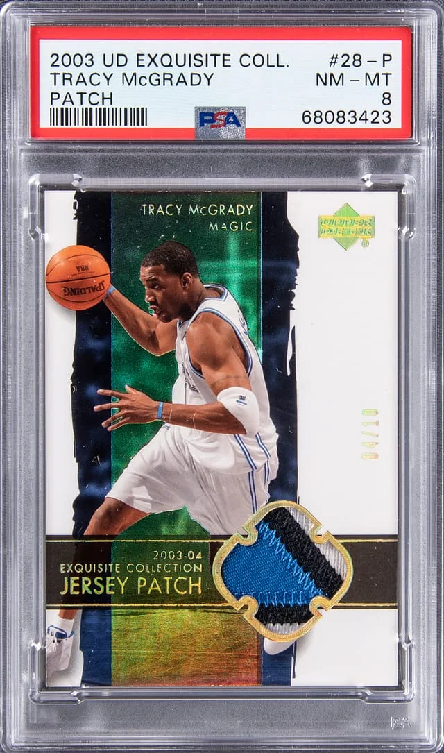 2003 Upper Deck Exquisite Collection Tracy McGrady Patch #28-P card image