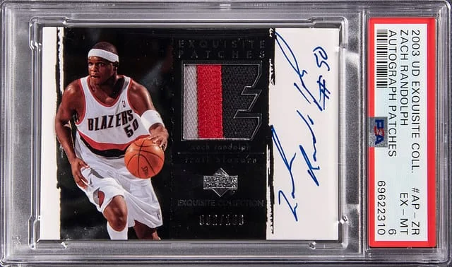 2003 Upper Deck Exquisite Collection Zach Randolph #AP-ZR card image