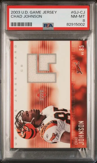 2003 Upper Deck Game Jersey Gj-Cj Chad Johnson #no-number card image