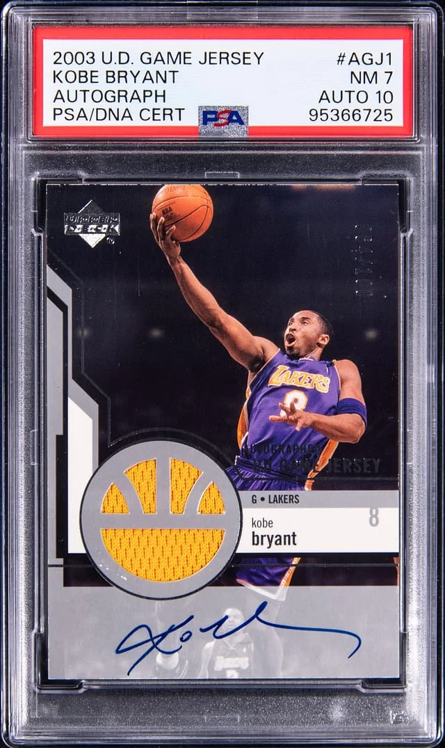 2003 Upper Deck Game Jersey Kobe Bryant Autograph #AGJ1 card image