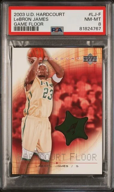 2003 Upper Deck Hardcourt Game Floor Game Floor Lj-F LeBron James #no-number card image